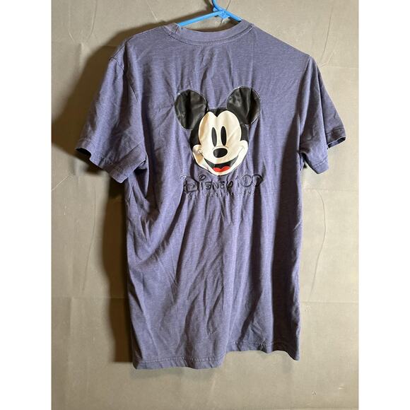 Disney 100 Shirt Mens Medium blue Mickey Mouse Graphic Tee Anniversary Logo - Picture 4 of 5